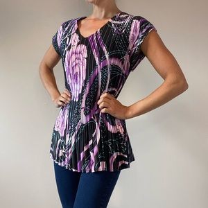 Vintage Purple Floral Top